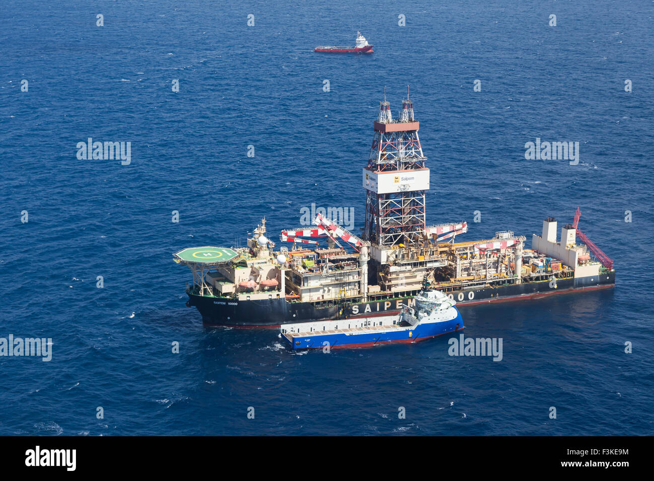 Saipem 10,000 drill ship Stock Photo