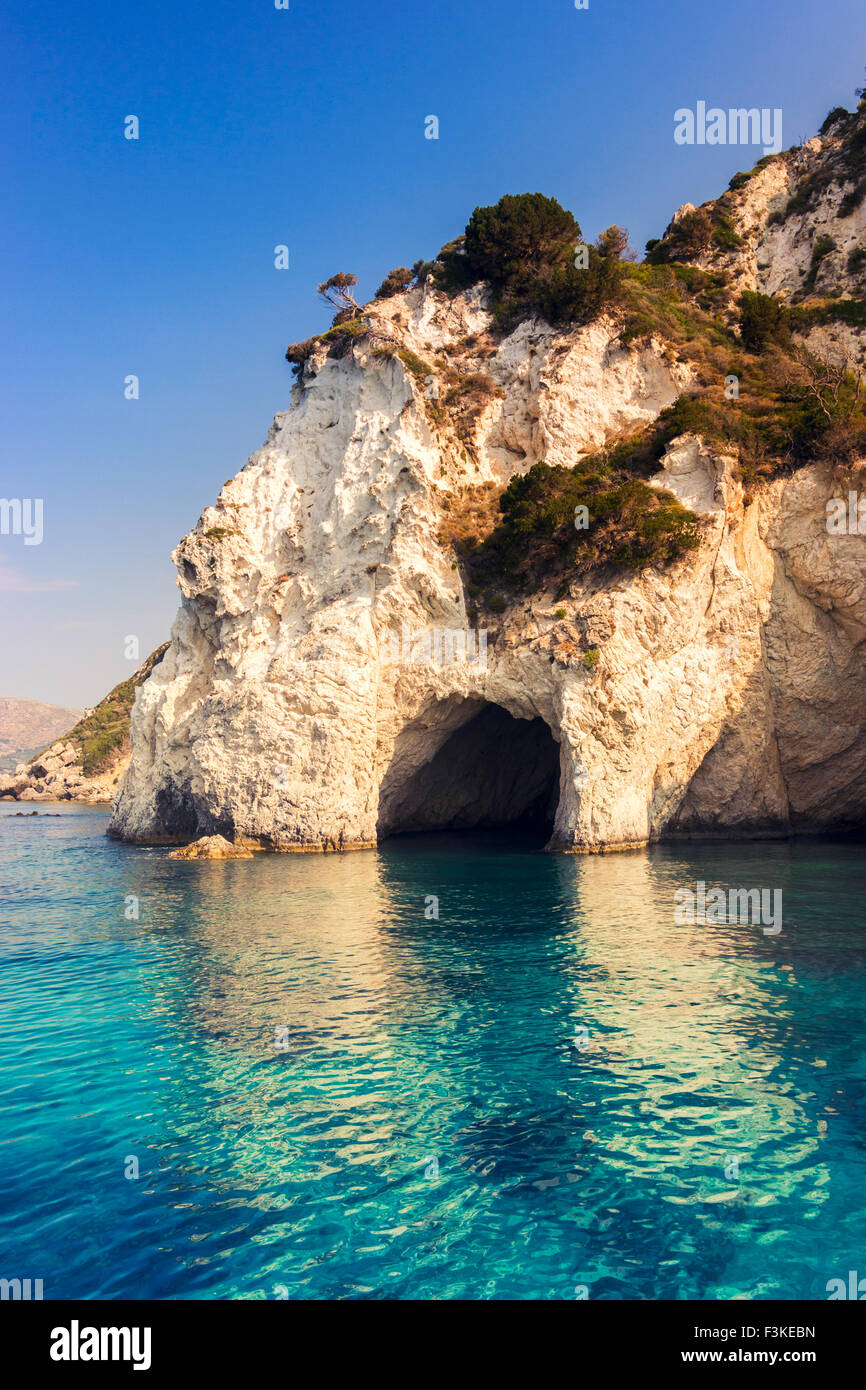 Beautiful sea landscapes on Zakynthos Island in Greece Stock Photo