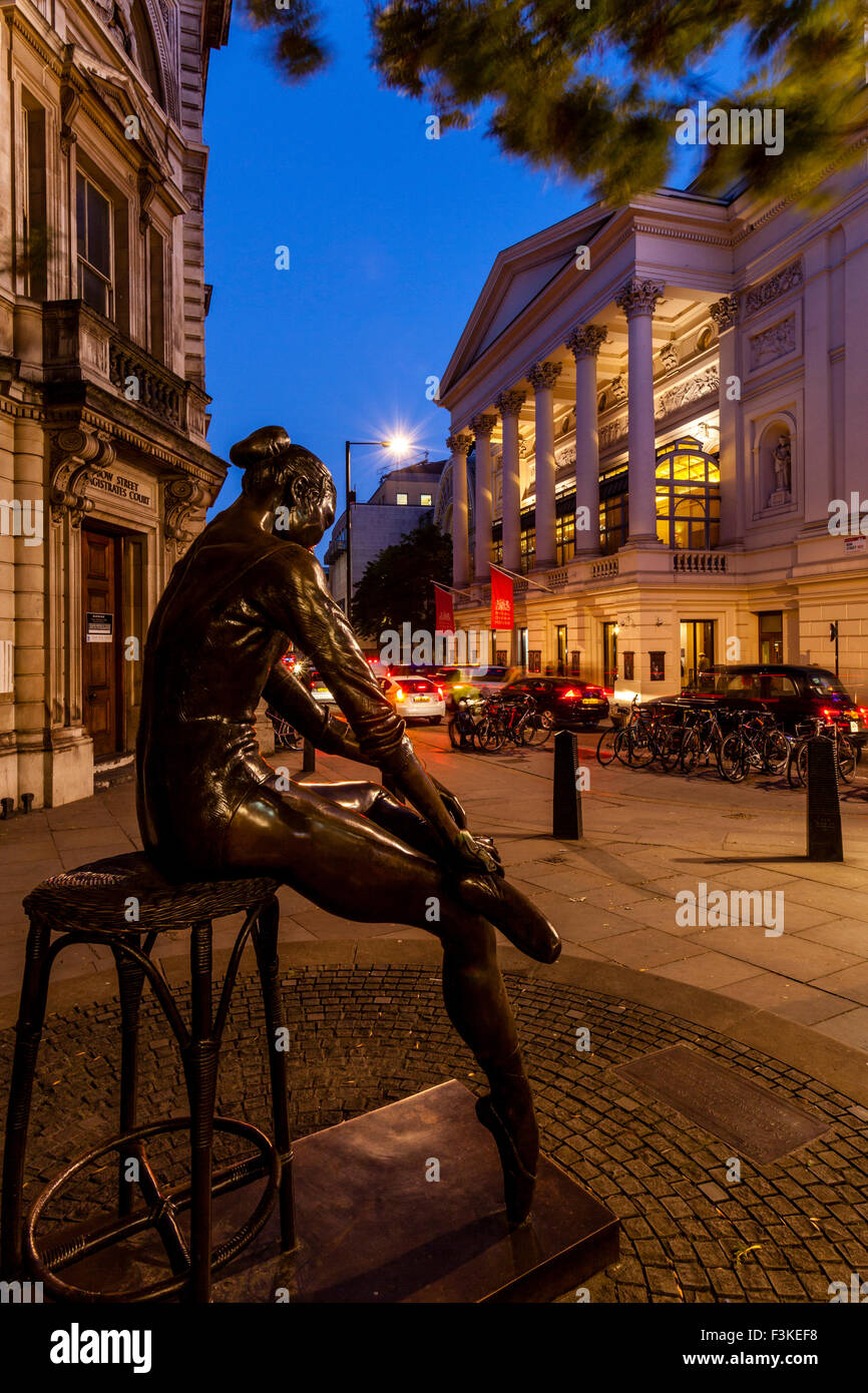 The Royal Opera House and Young Dancer Statue, Covent Garden, London