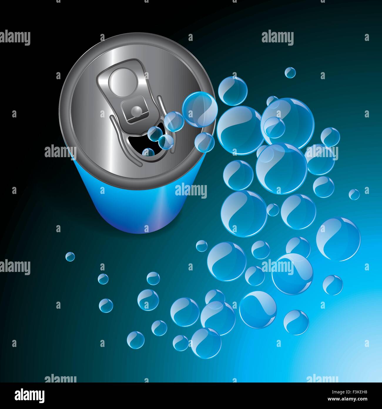 Blue can background Stock Vector