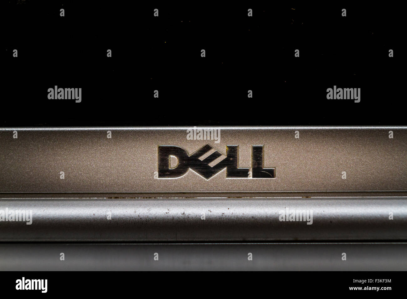 A Dell Computer Logo. Dell Computer is in talks to buy EMC Corp. a large data storage company. Stock Photo