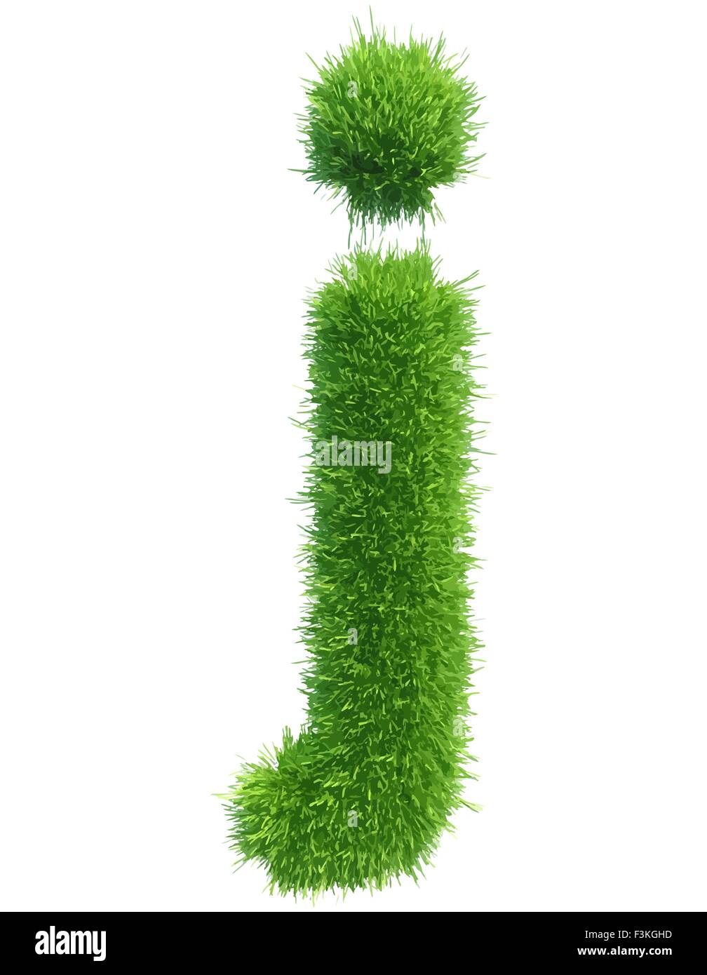 Vector small grass letter j on white background Stock Vector Image ...