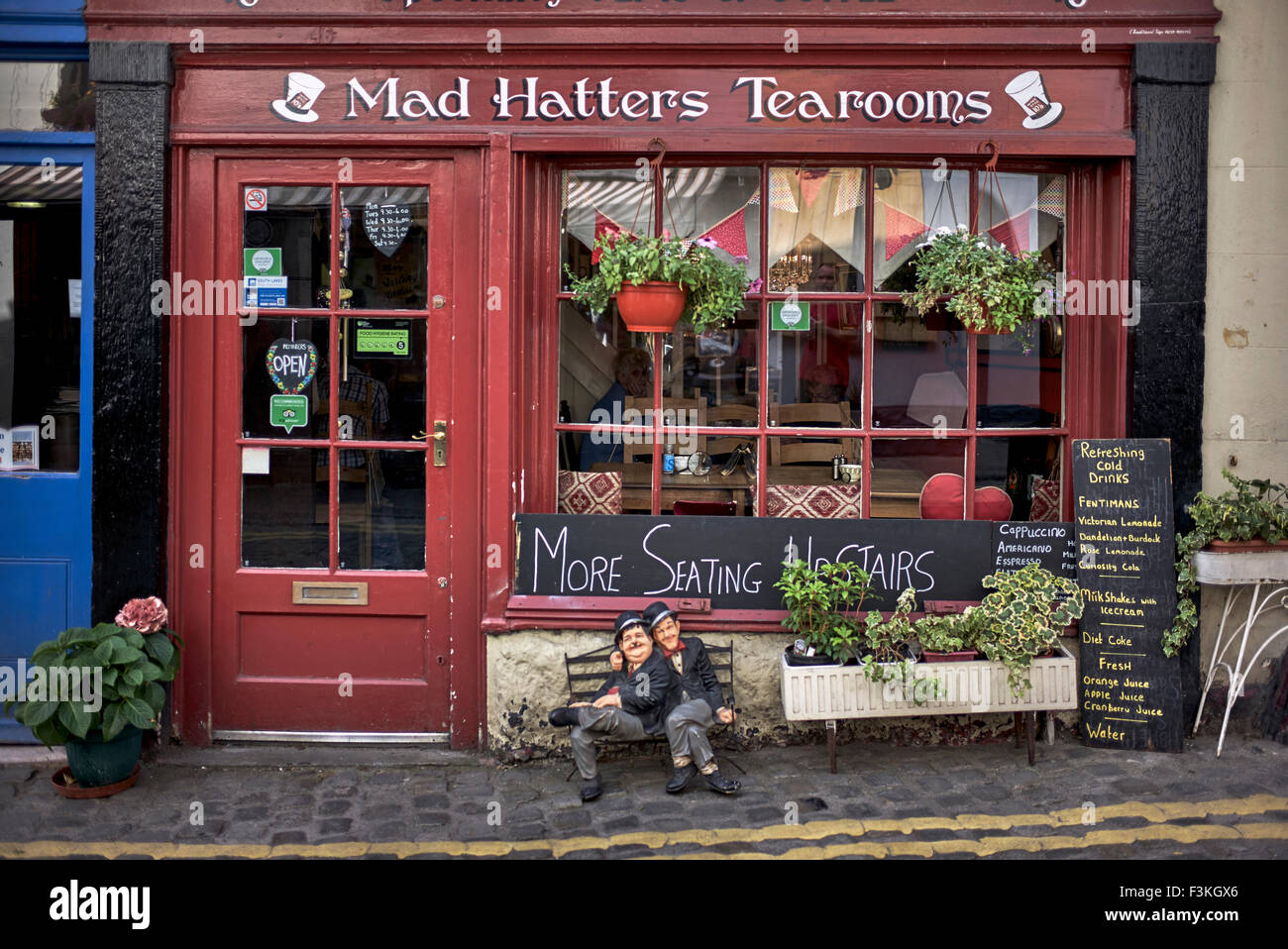 Mad Hatters Tea room UK. Traditional English tearooms at Ulverston Lake  District Cumbria England UK Stock Photo - Alamy
