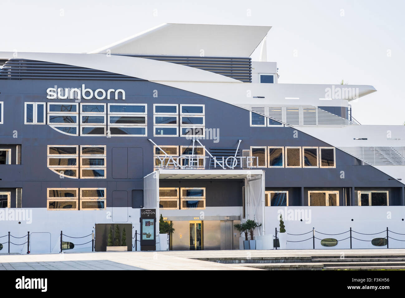 Sunborn Yatch Hotel, Victoria Dock, London, England, U.K Stock Photo