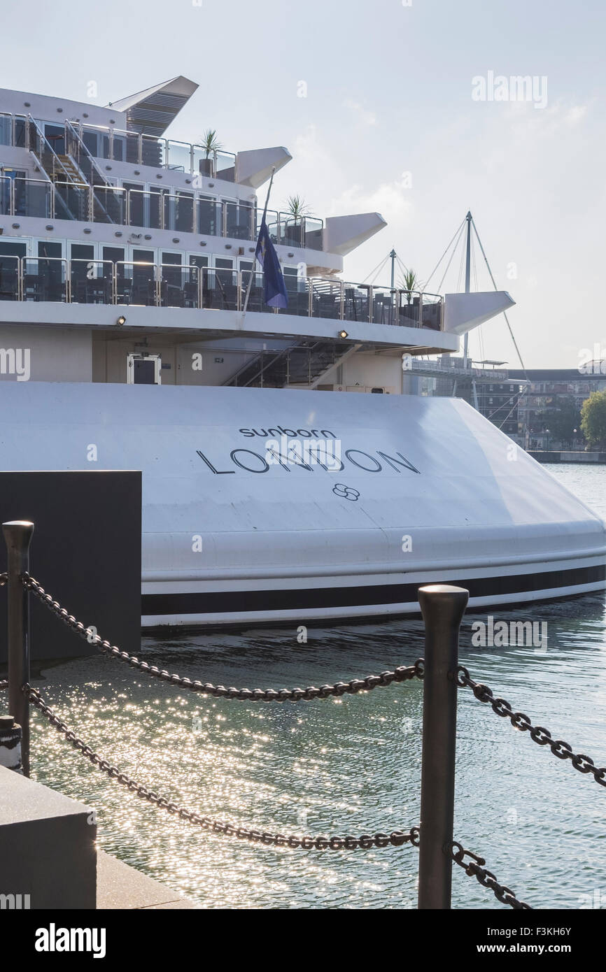 Sunborn Yatch Hotel, Victoria Dock, London, England, U.K Stock Photo