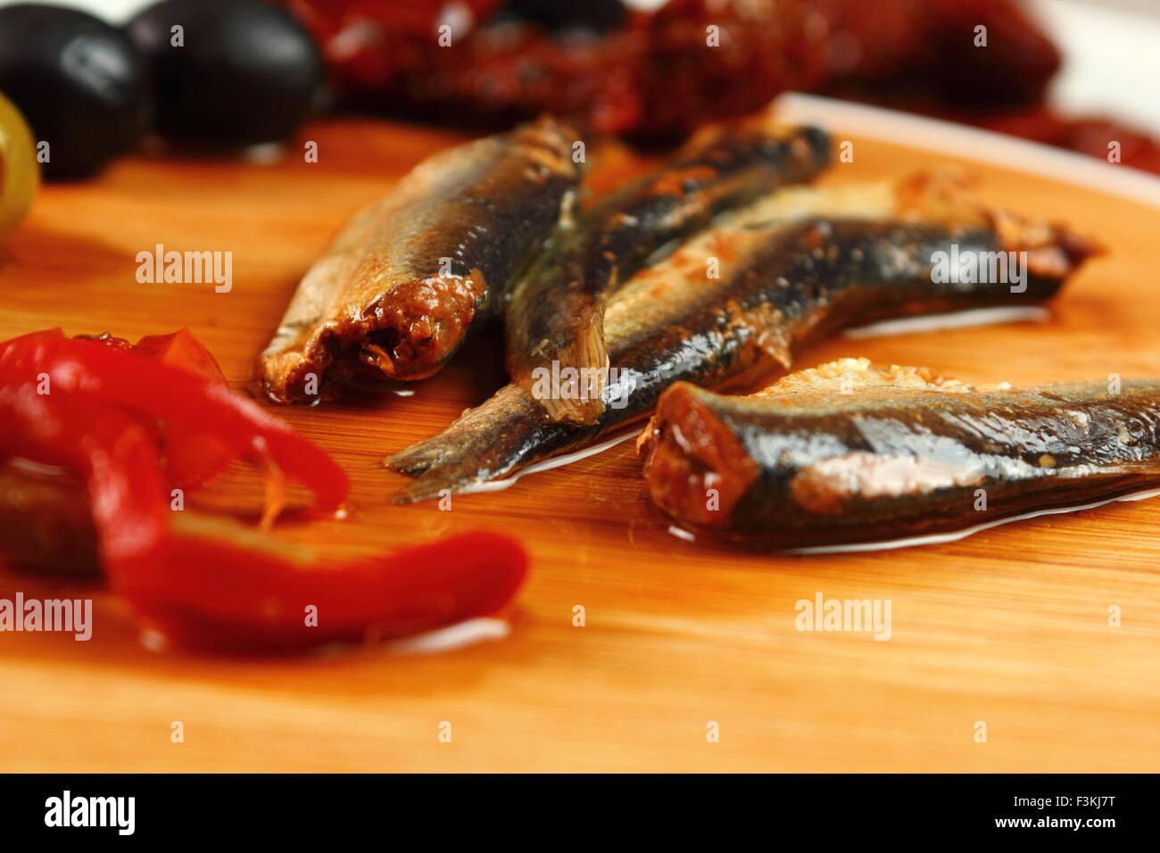 Canned Sardines and Vegetables. Appetizer series Stock Photo Alamy