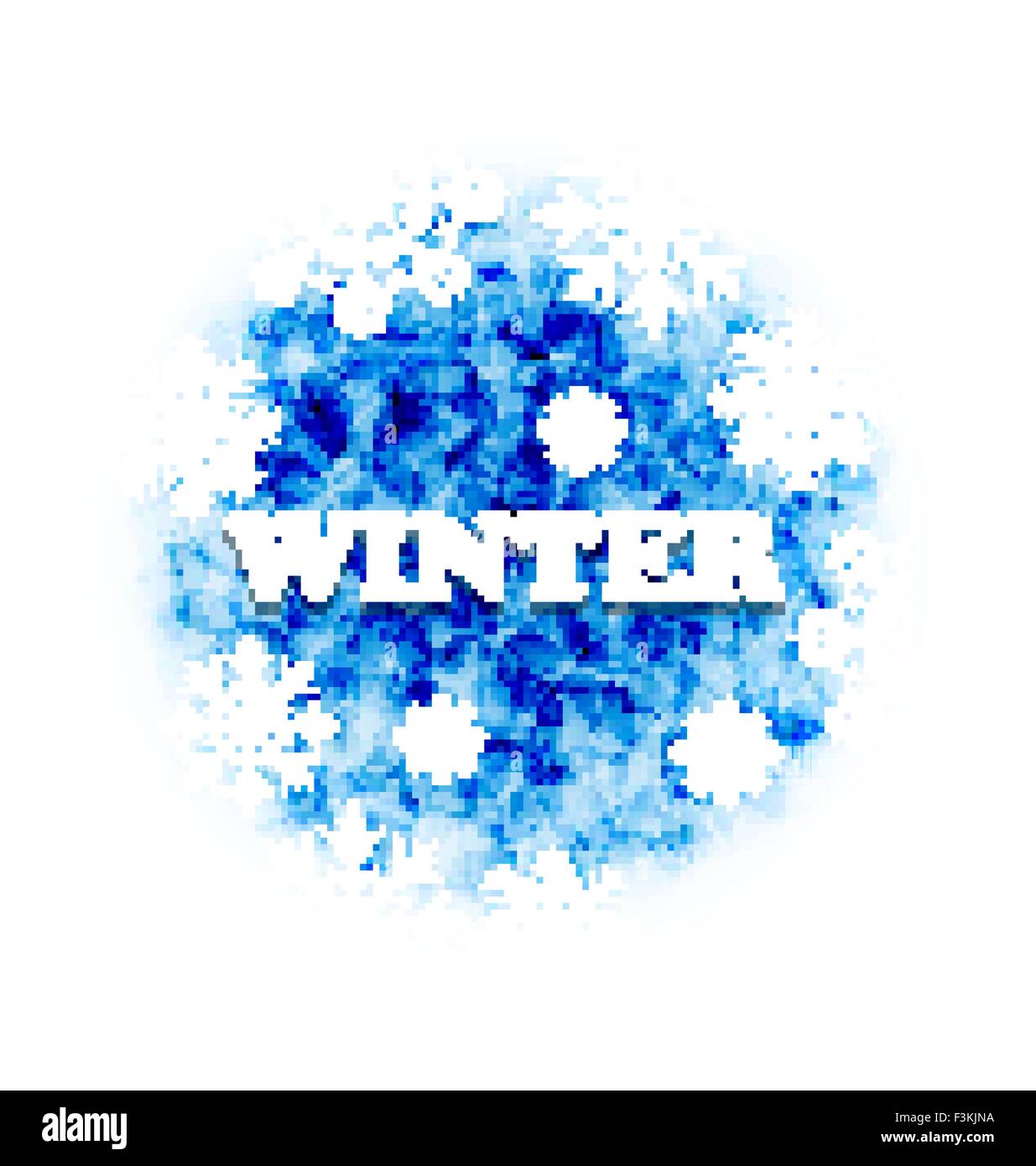 Abstract Winter Background with Set Snowflakes Stock Vector Image & Art ...