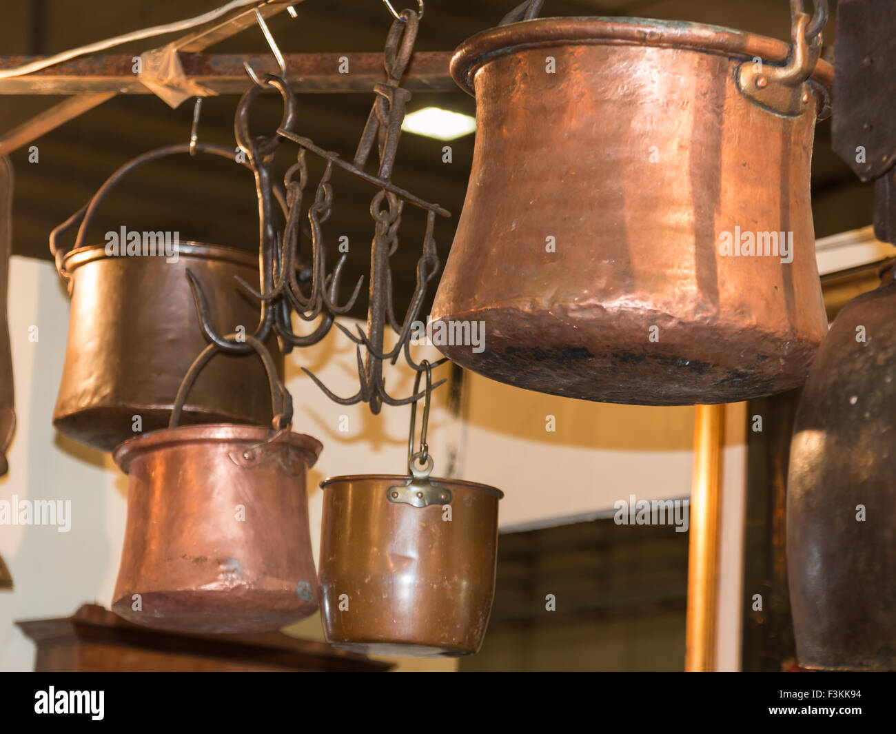 Old copper pots hires stock photography and images Alamy