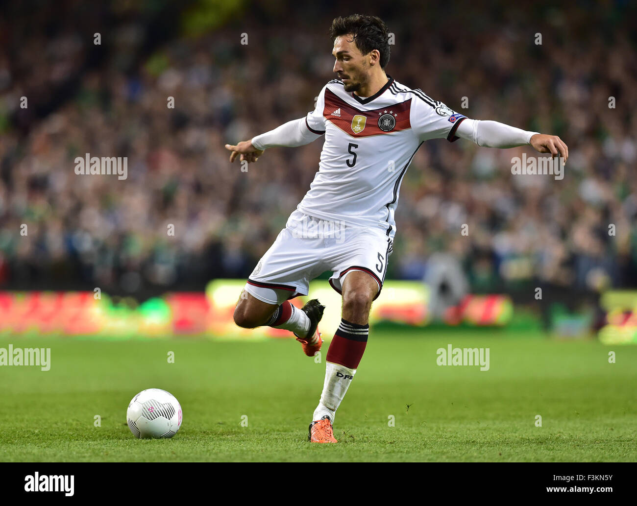 Dublin, Ireland. 08th Oct, 2015. Germany's Mats Hummels in action