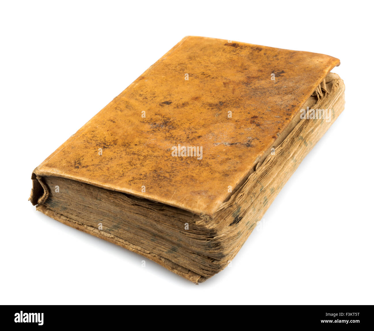 Old book isolated on white background Stock Photo - Alamy