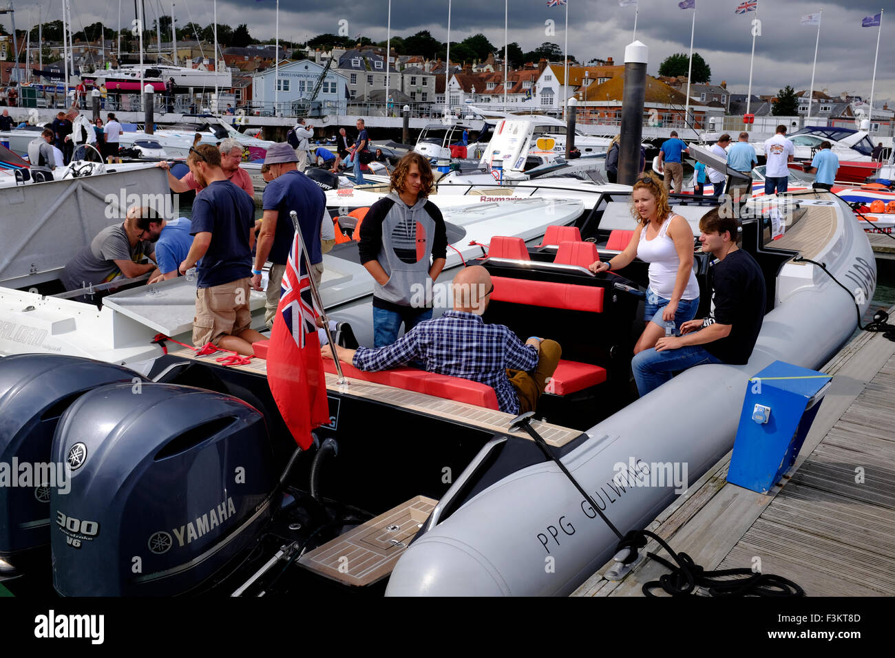 The Yacht Haven 2015, Cowes Classic, Power Boat Race, Cowes, Isle of Wight, England, UK, Stock Photo