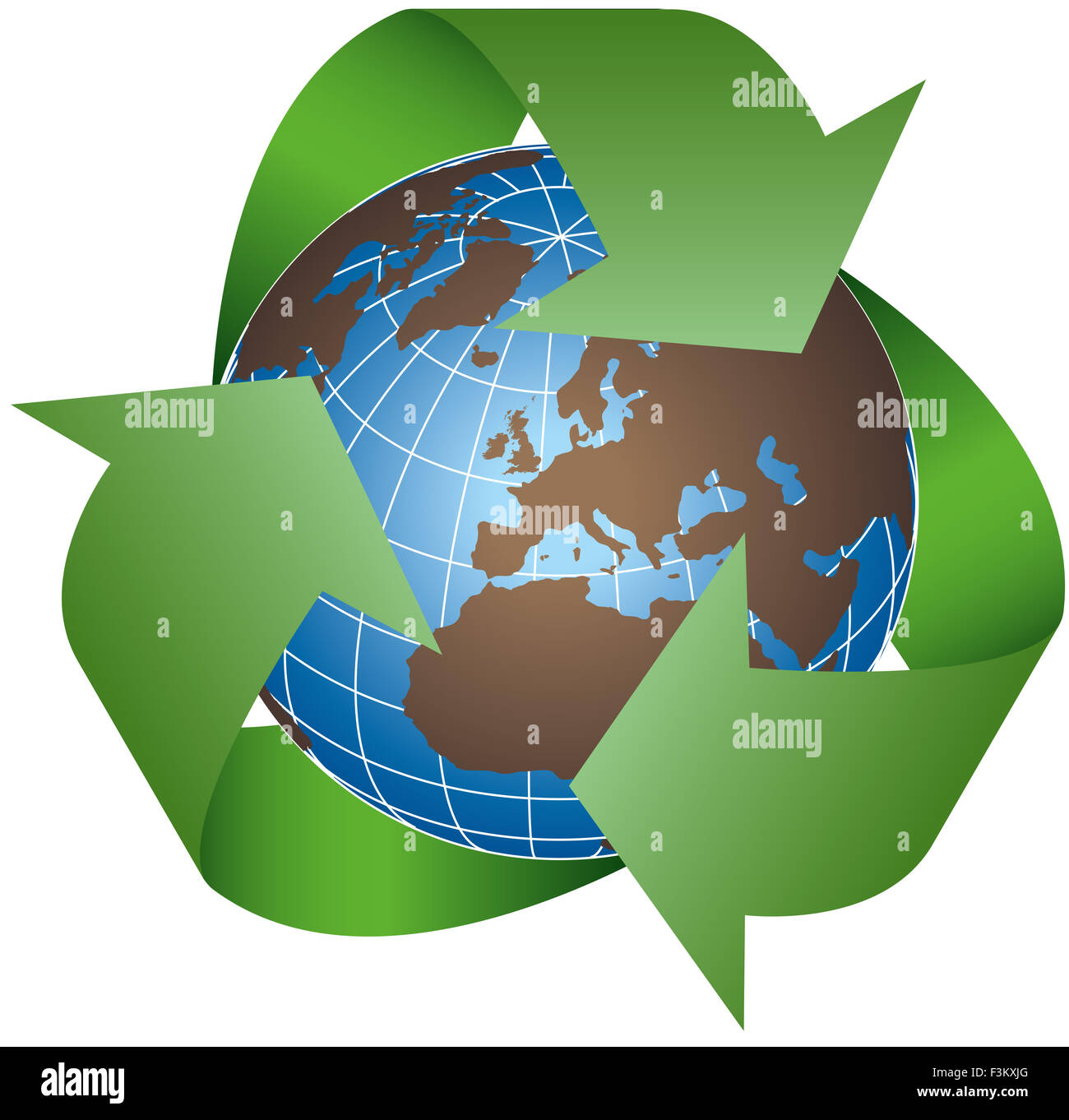 Green Recycling logo Stock Photo Alamy