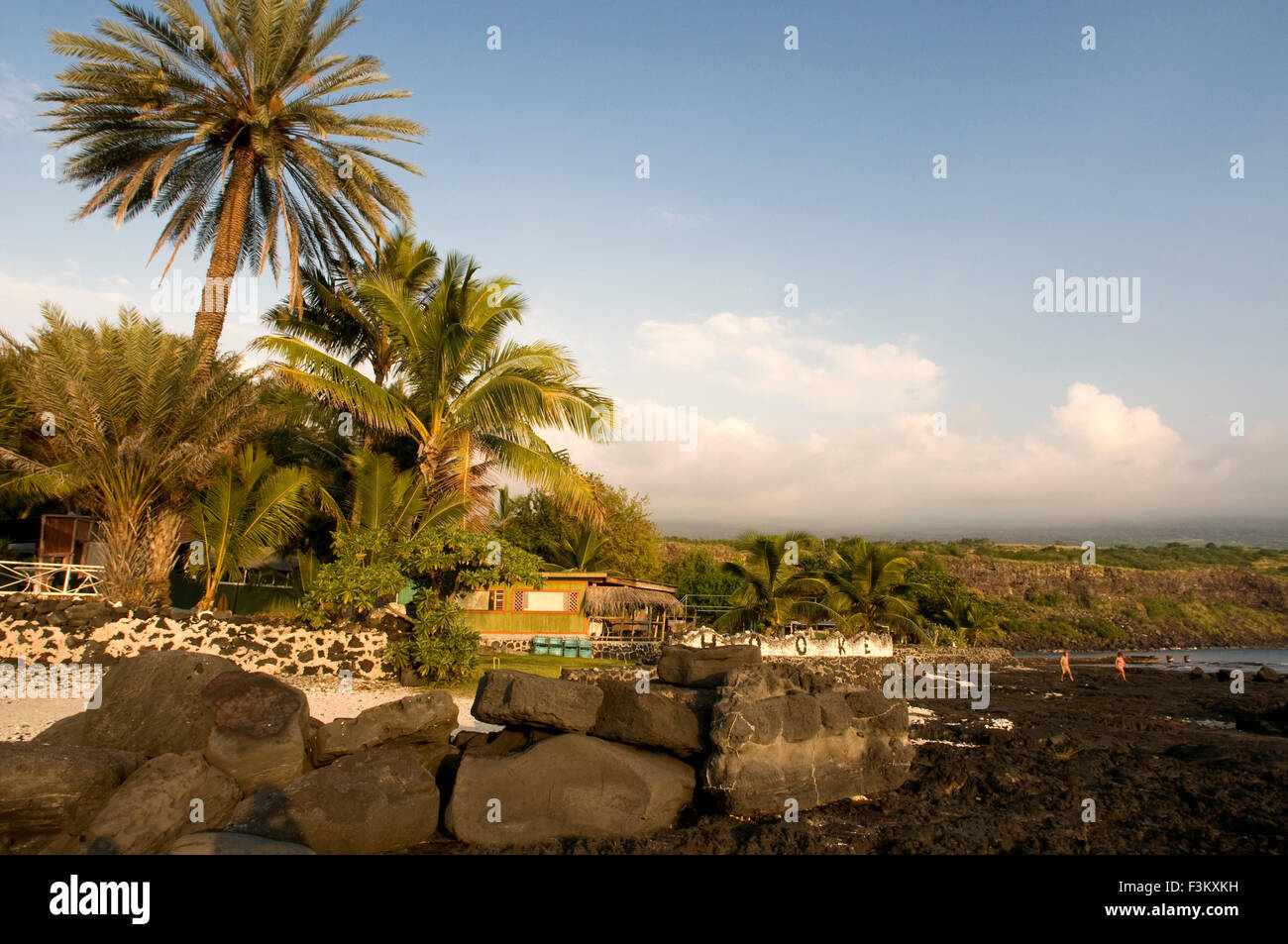 Ho'okena beach. Black sand beach of Ho'okena. Big Island. Hawaii. Ho