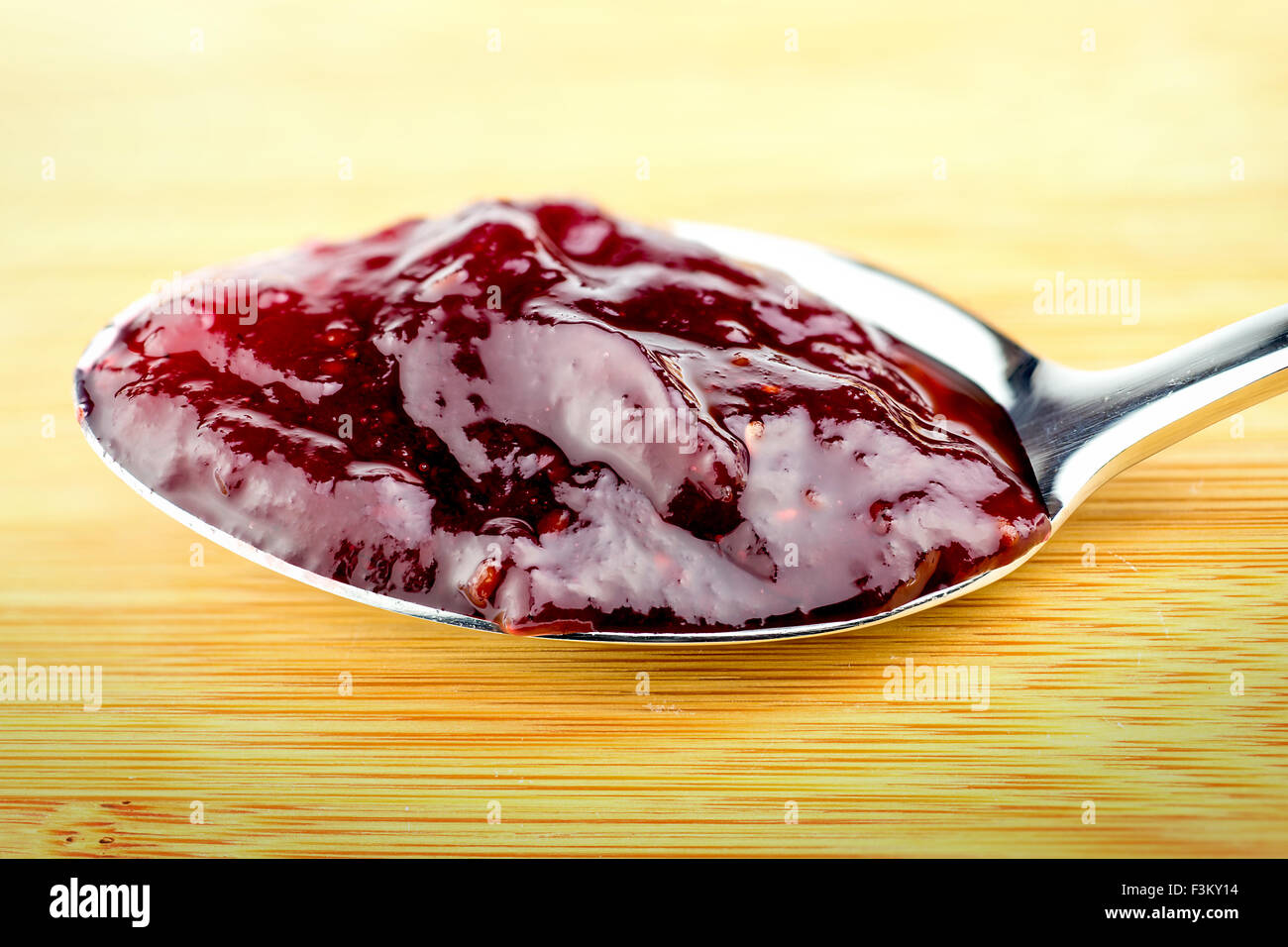Macro of delicious strawberry jam Stock Photo