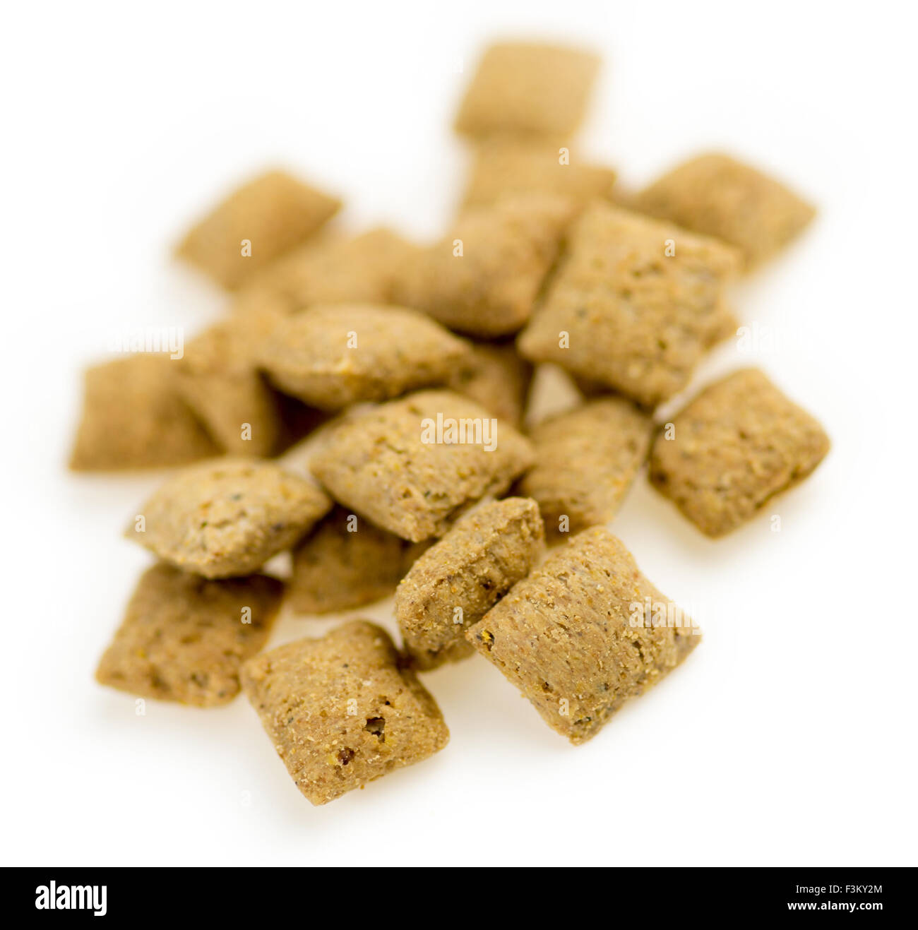 Isolated closeup of cat food snack Stock Photo Alamy