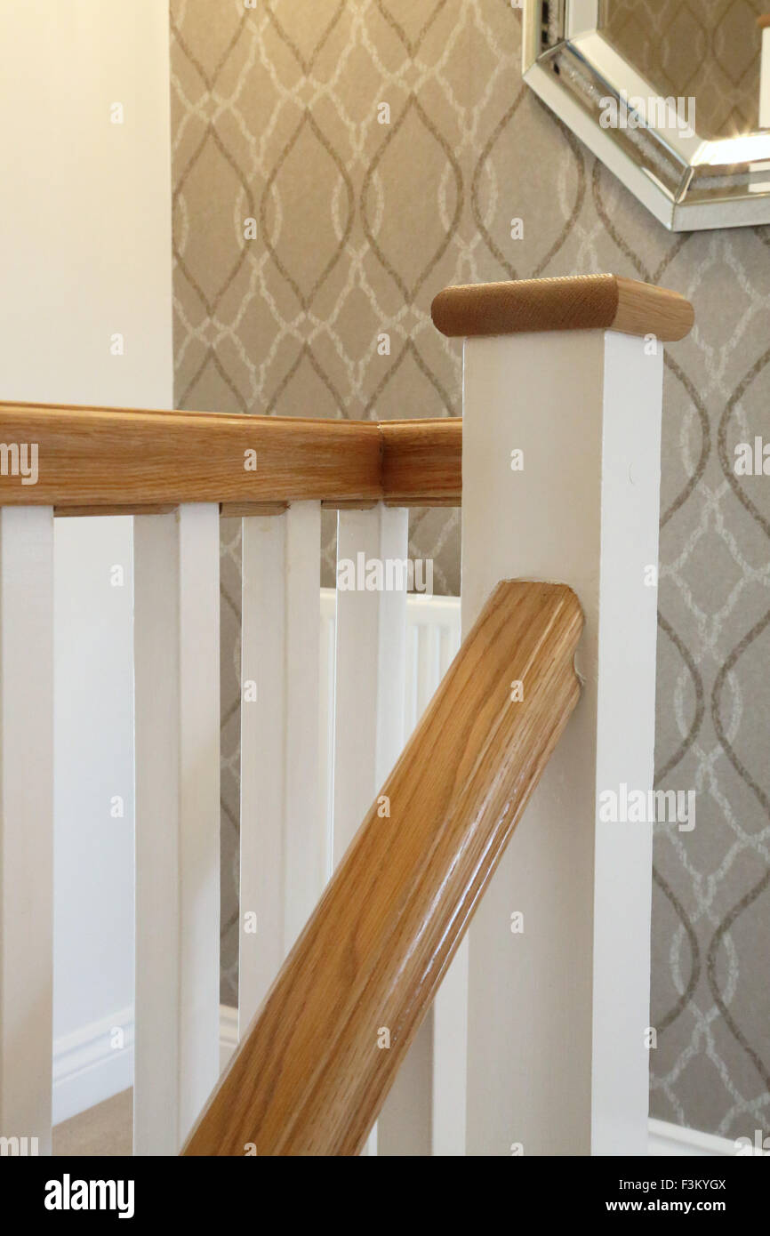 Detail Of Traditional Timber Staircase Banisters In A New Three