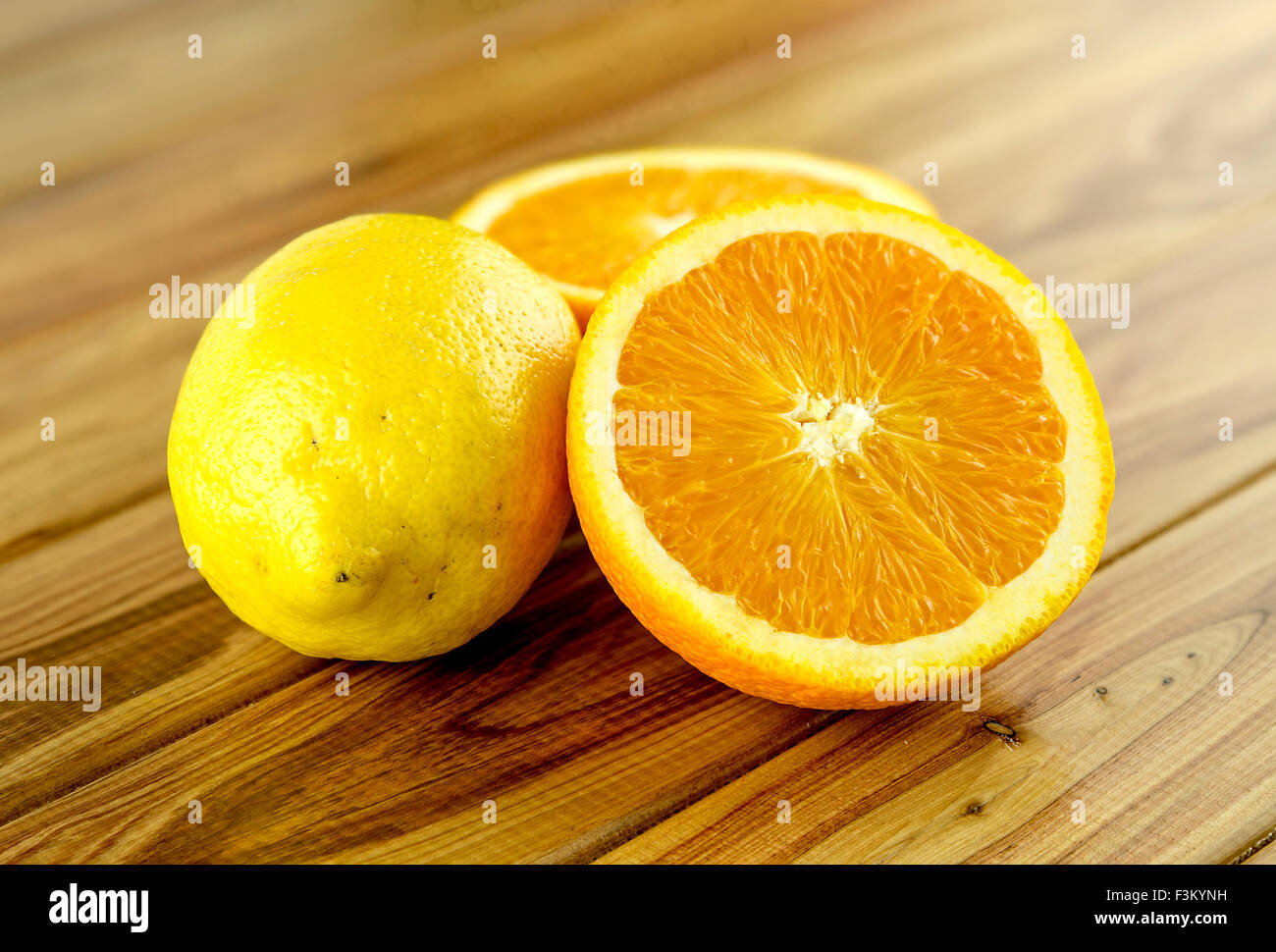 Vegan organic lemon and oranges Stock Photo