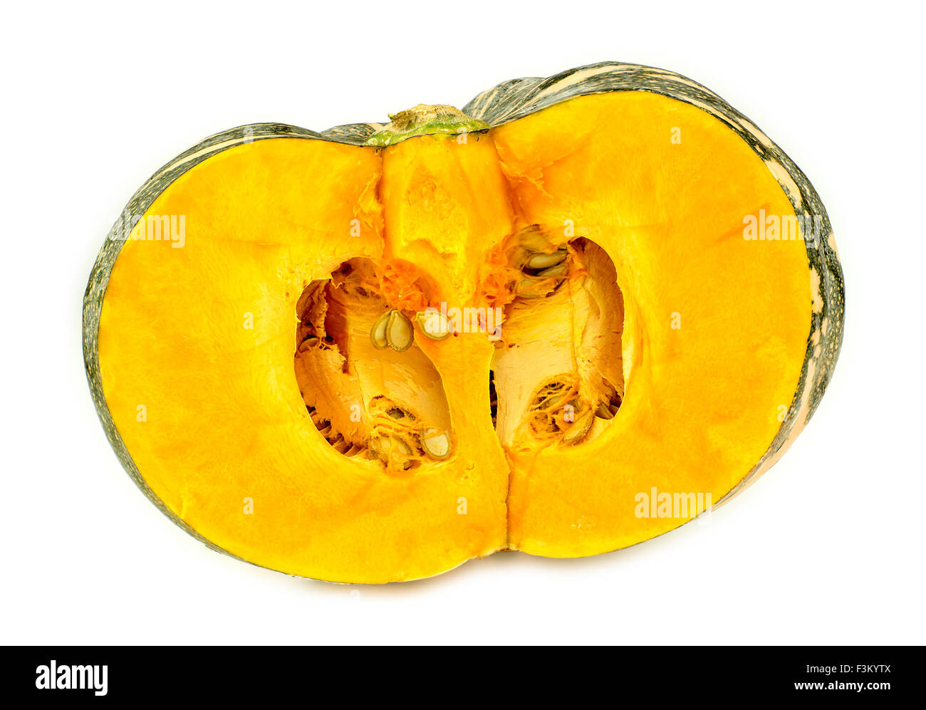 Australian pumpkin cut in half Stock Photo