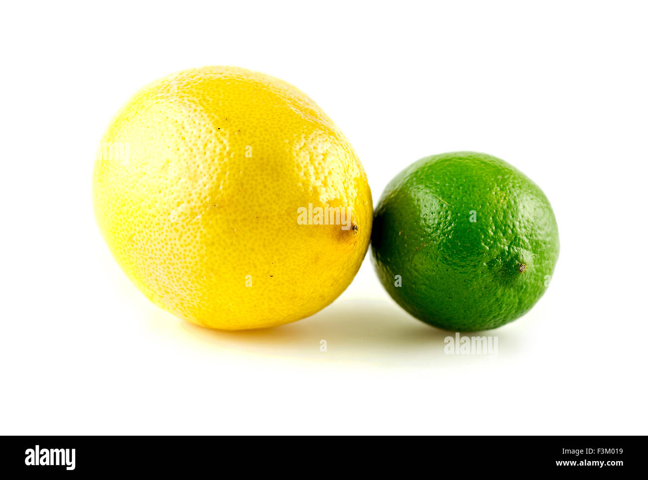 Lemon and lime isolated Stock Photo