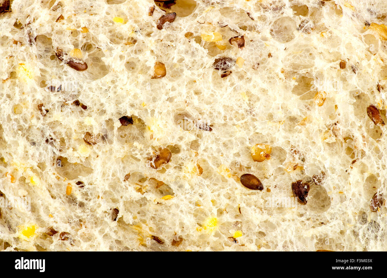 Multi-grain bread macro background texture Stock Photo