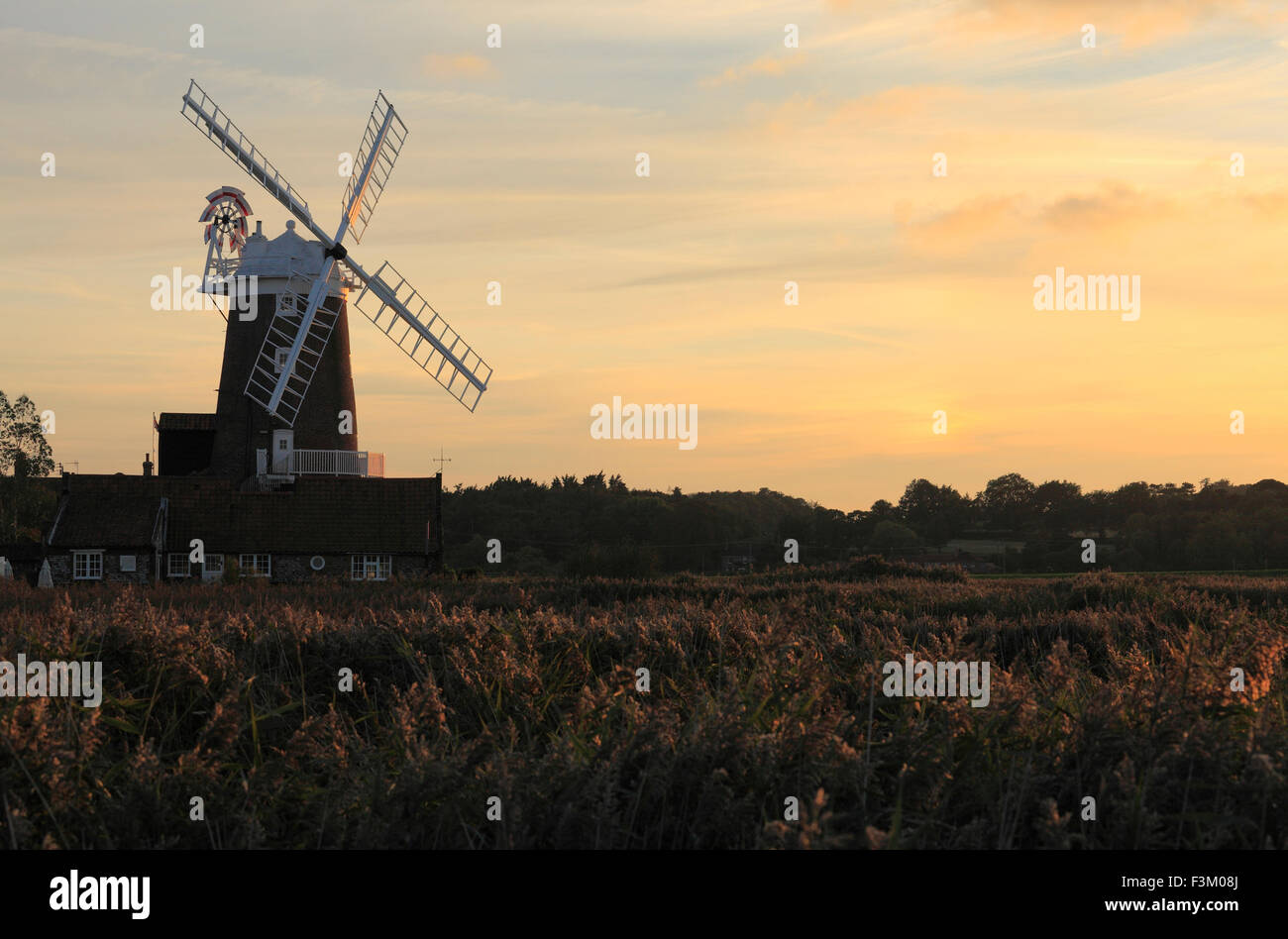 Cley Windmill at Cley next the Sea on the North Norfolk coast. Stock Photo