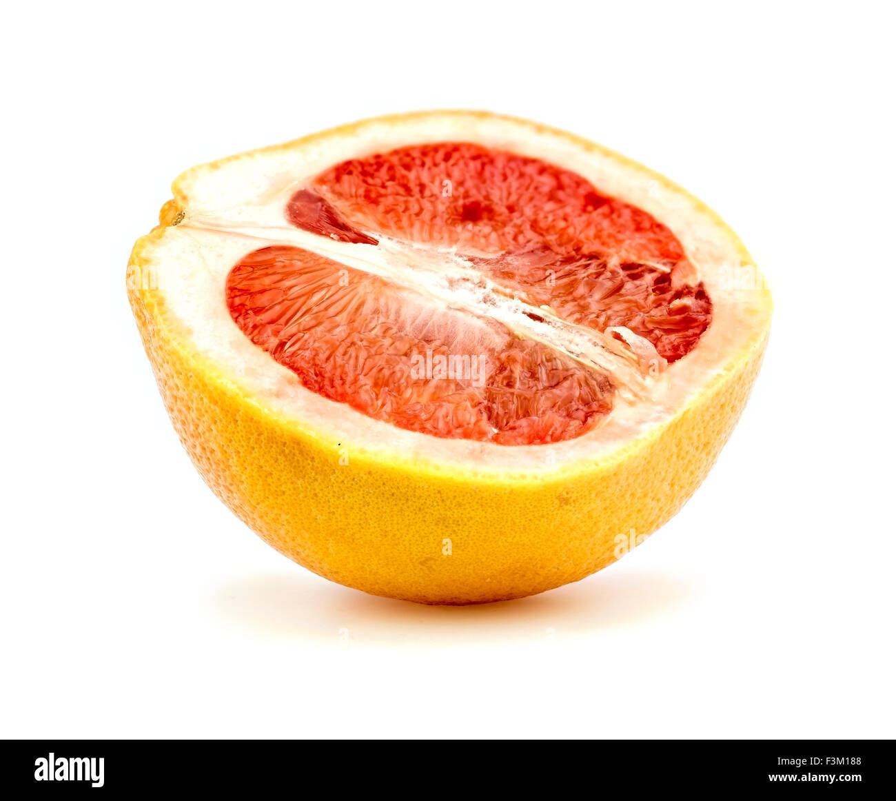 Half cut grapefruit isolated on white Stock Photo