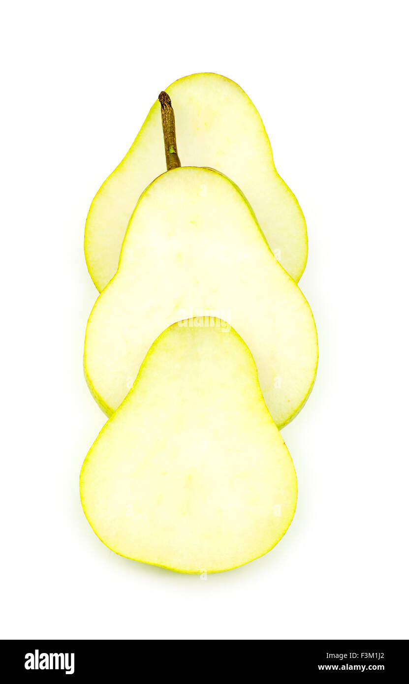 Organic pear slices Stock Photo