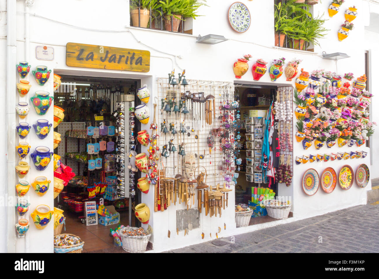 Souvenir shop in Mijas, Andalucia, Spain Stock Photo