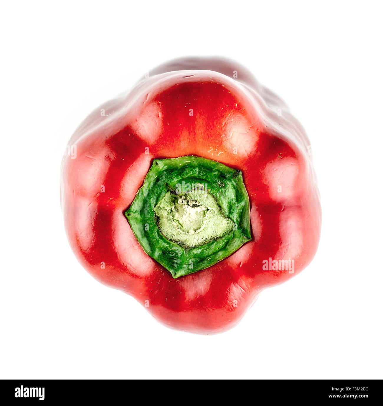 Top view of ripe young red pepper Stock Photo