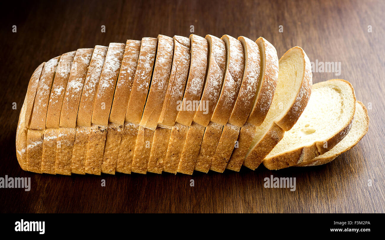White bread loaf Stock Photo