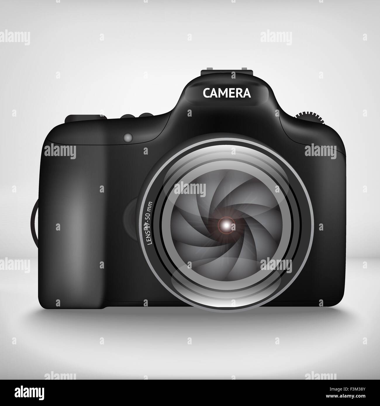 Black vector illustration of camera with lens Stock Vector Image & Art