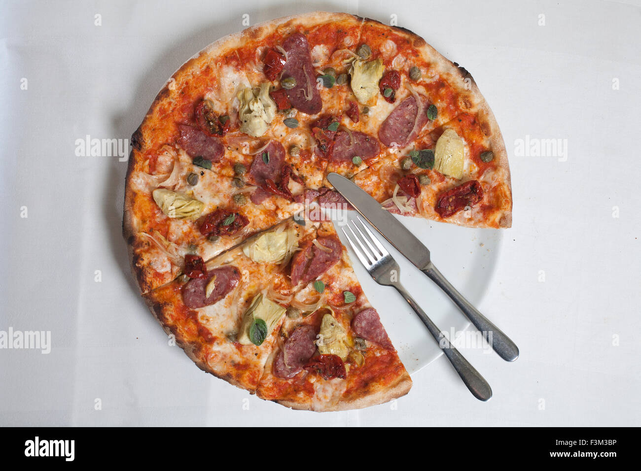 Rustica pizza, Strada, Italian chain restaurant, Covent Garden, London, England, UK Stock Photo