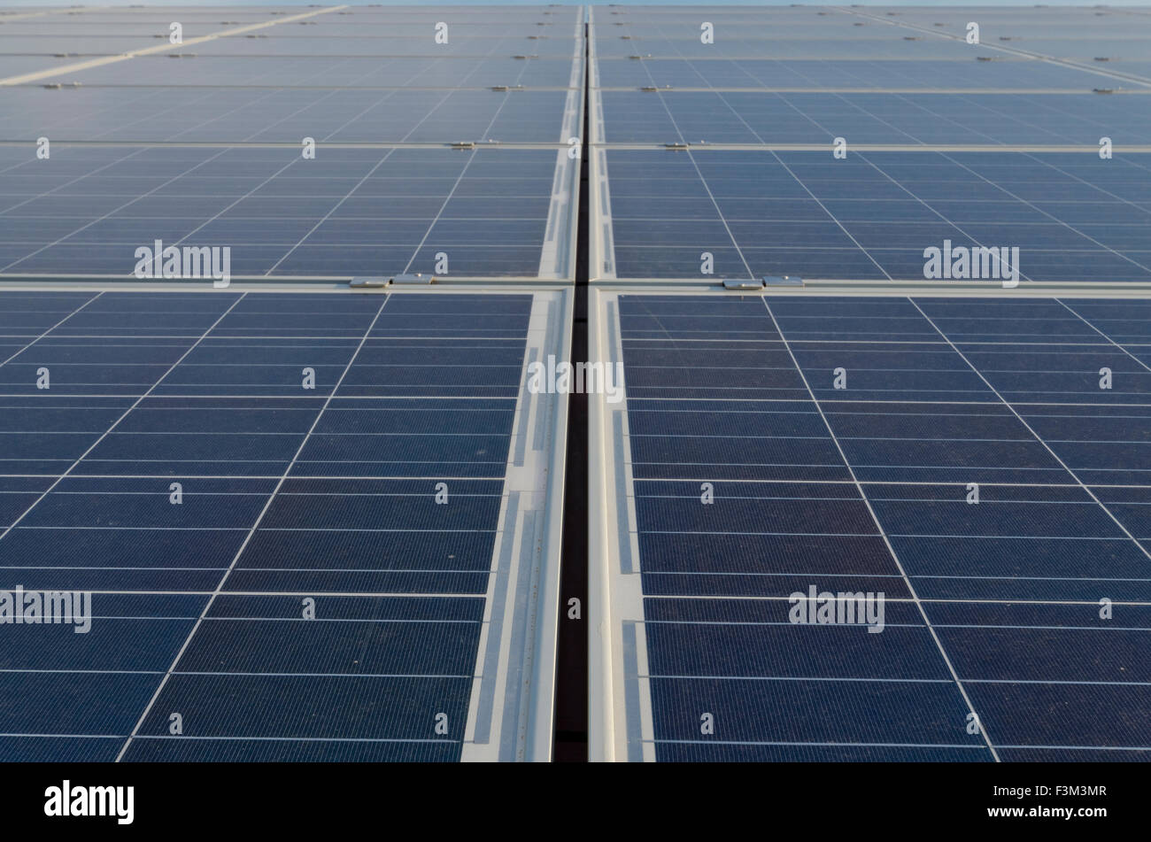 Detail of Photovoltaik solar panels Stock Photo