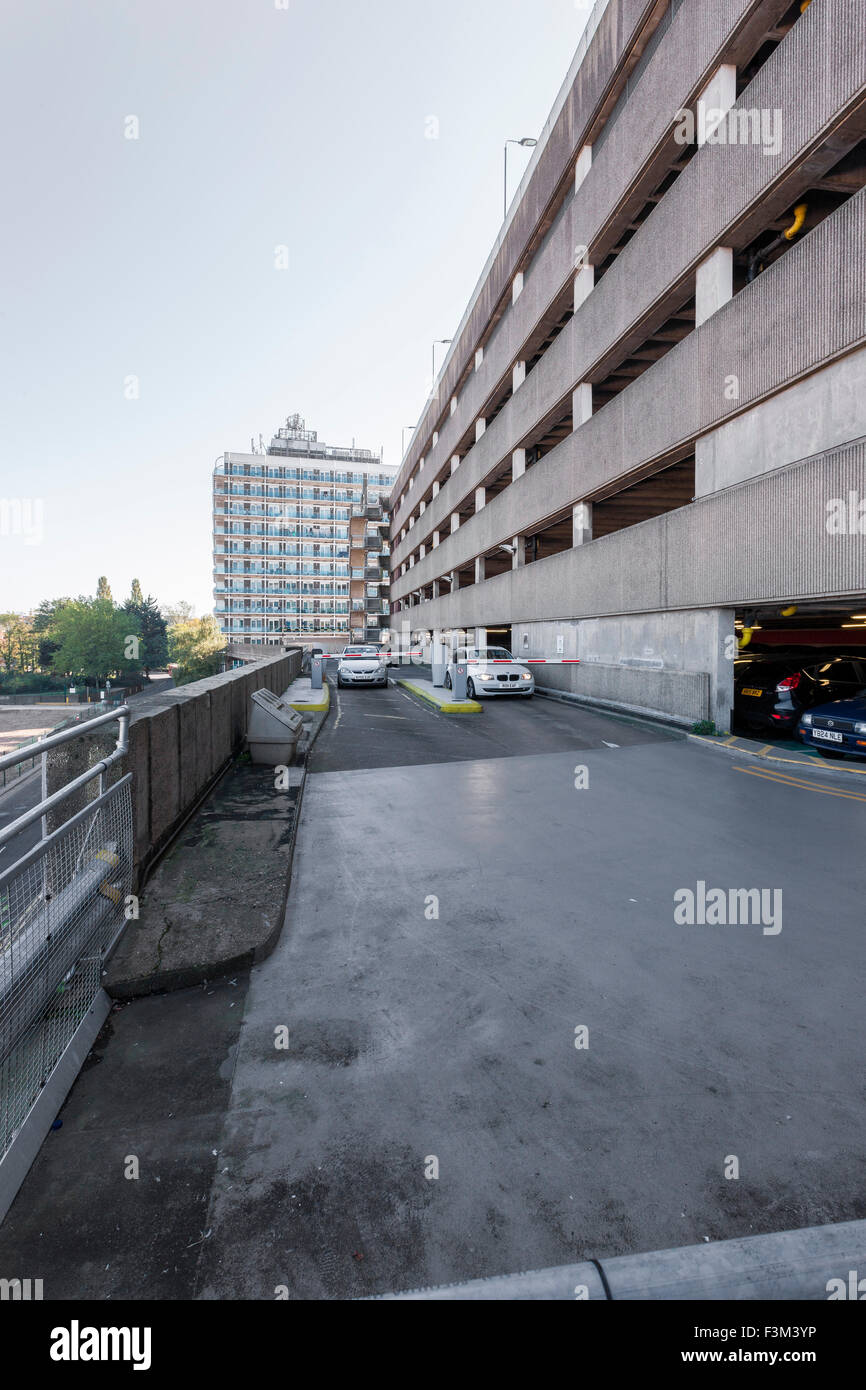 Entrance to the Grosvenor Centre Multi storey carpark, Northampton, U.K