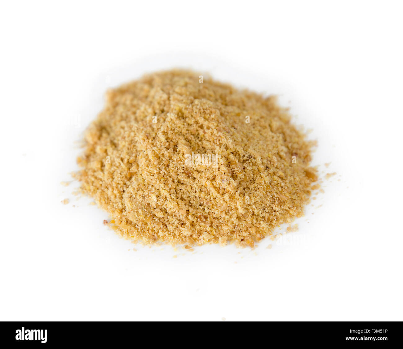 Ground flaxseed powder in a pile Stock Photo