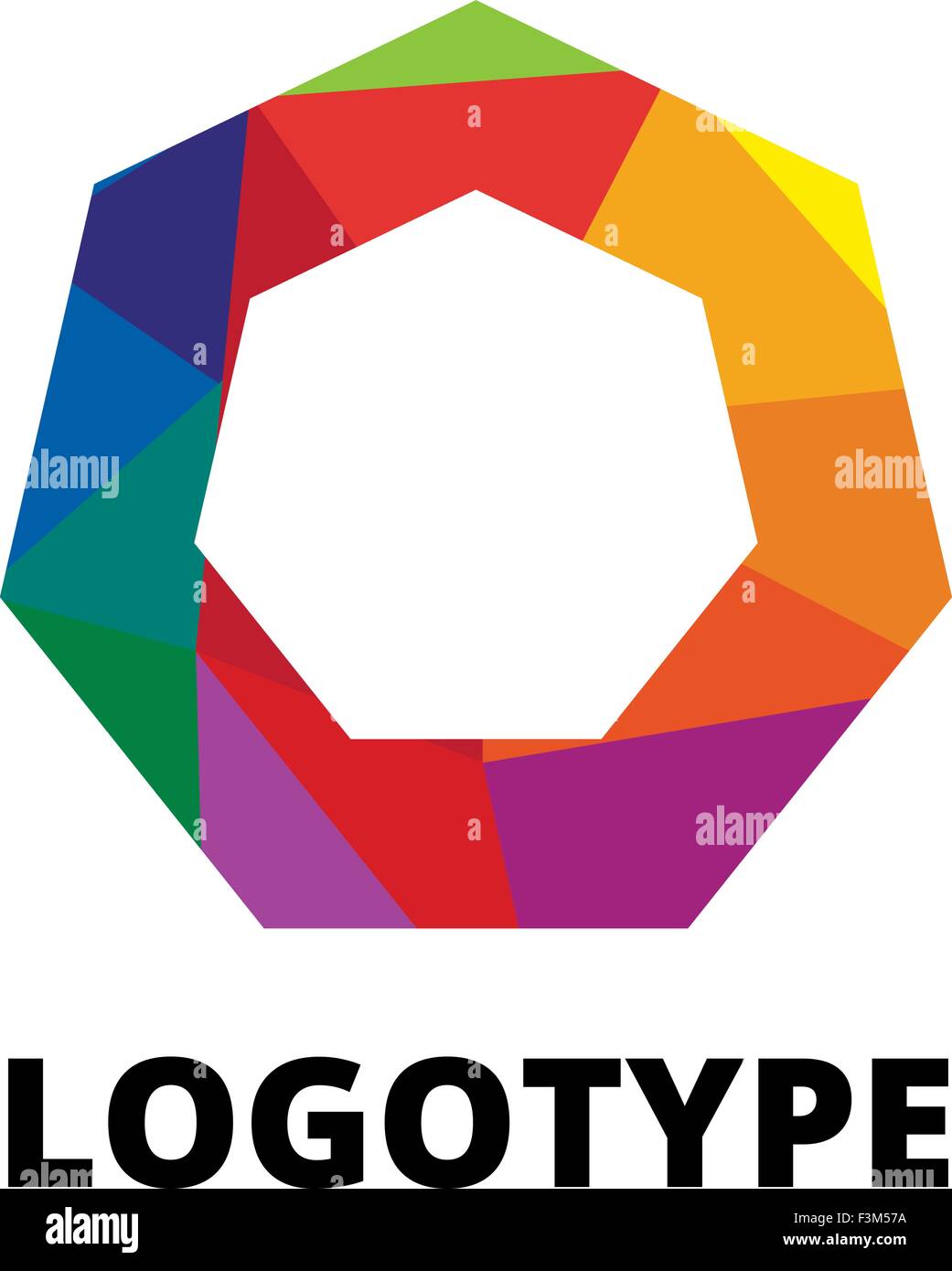 Letter O Vector Origami Logo icon. Colorful Abstract Design template ...