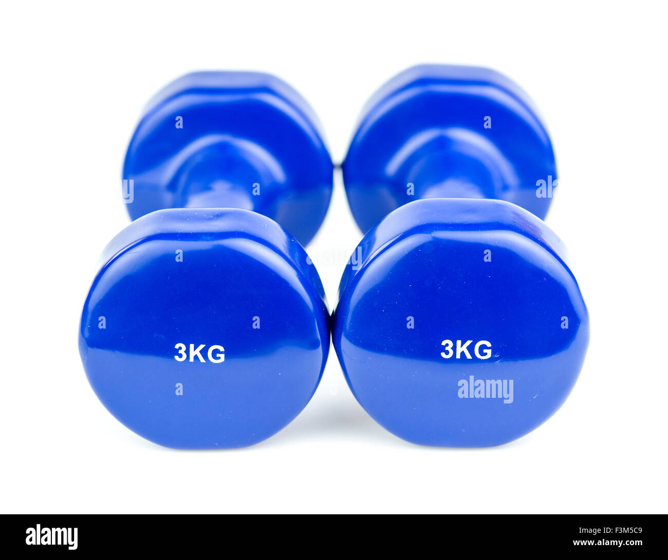 Home gym dumbbells isolated Stock Photo