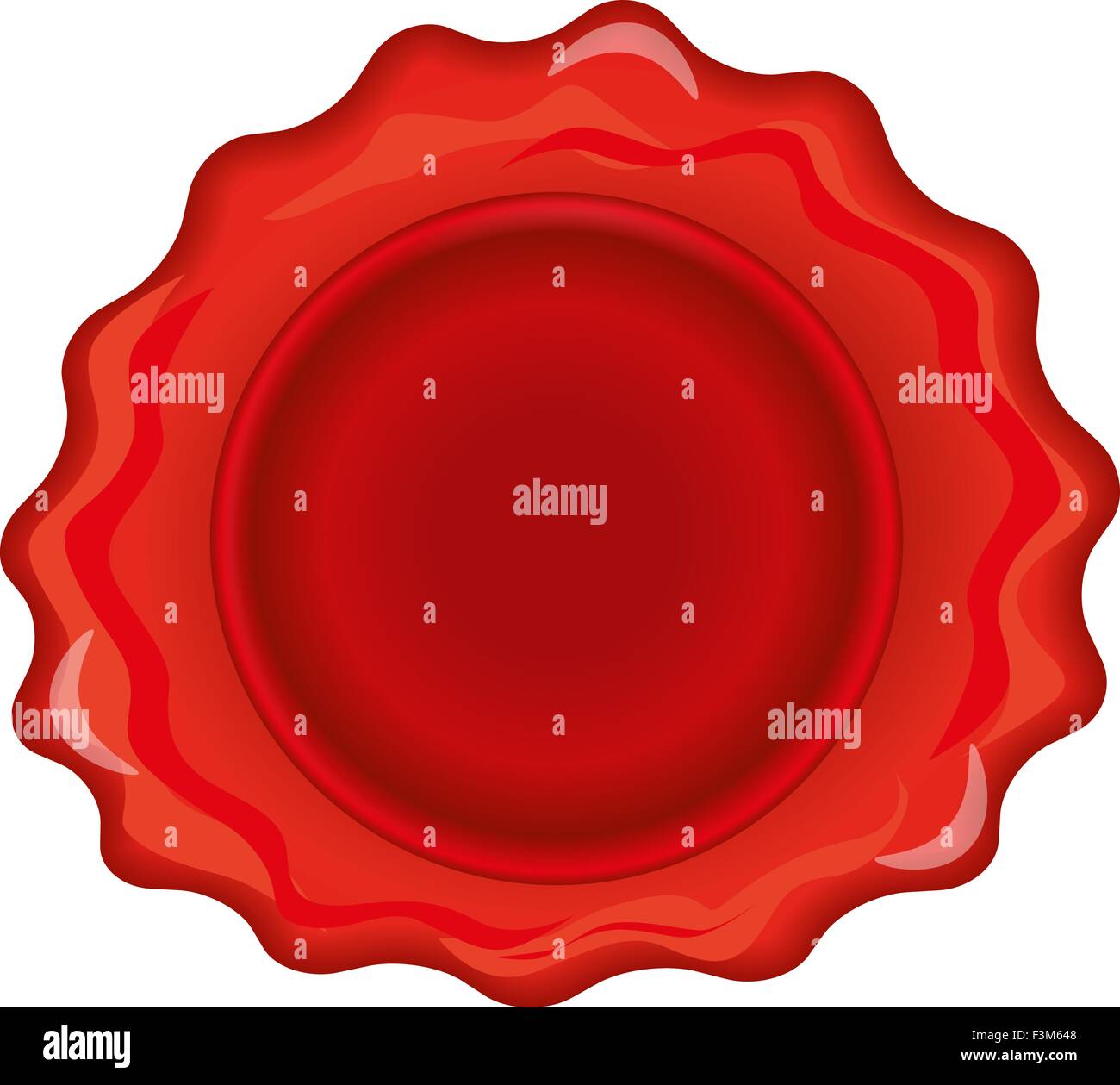 Red wax seal template over white background Stock Vector Image & Art