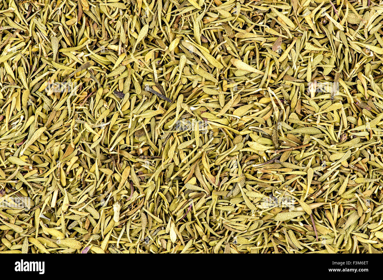 Closeup background texture of dried thyme herb Stock Photo Alamy