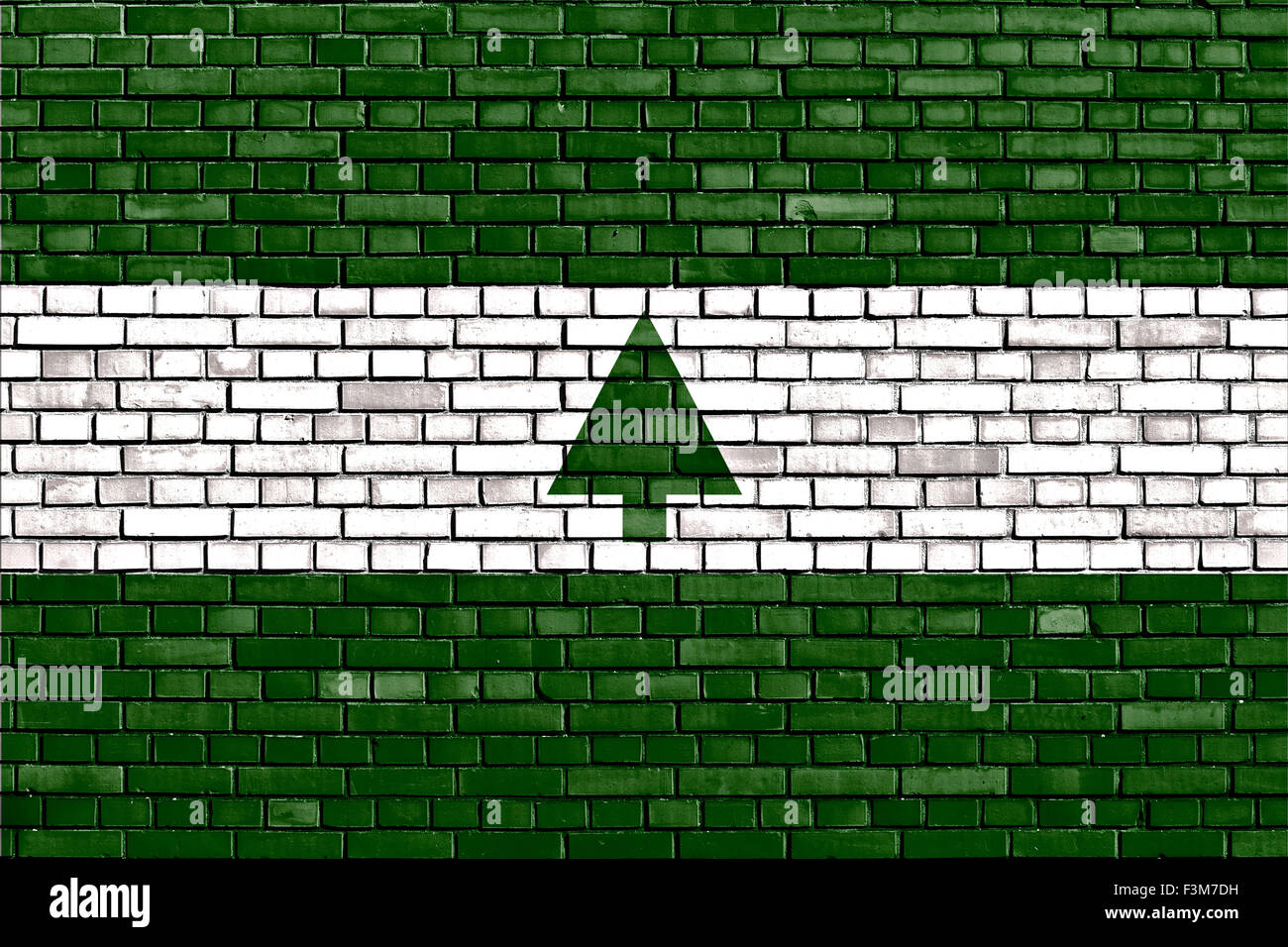 flag of Greenbelt painted on brick wall Stock Photo