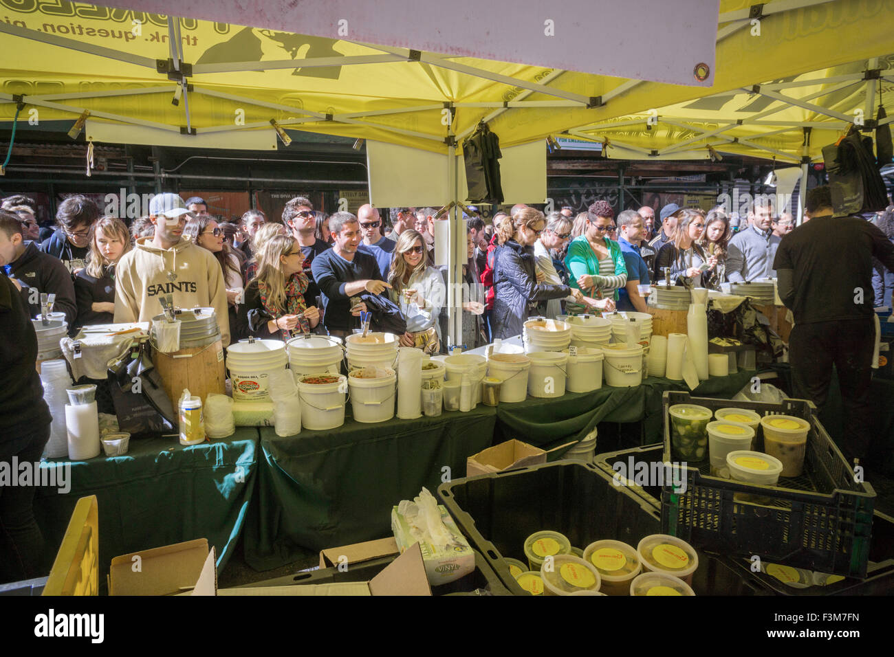 Pickle lovers wallow in brine in the Lower East Side in New York on