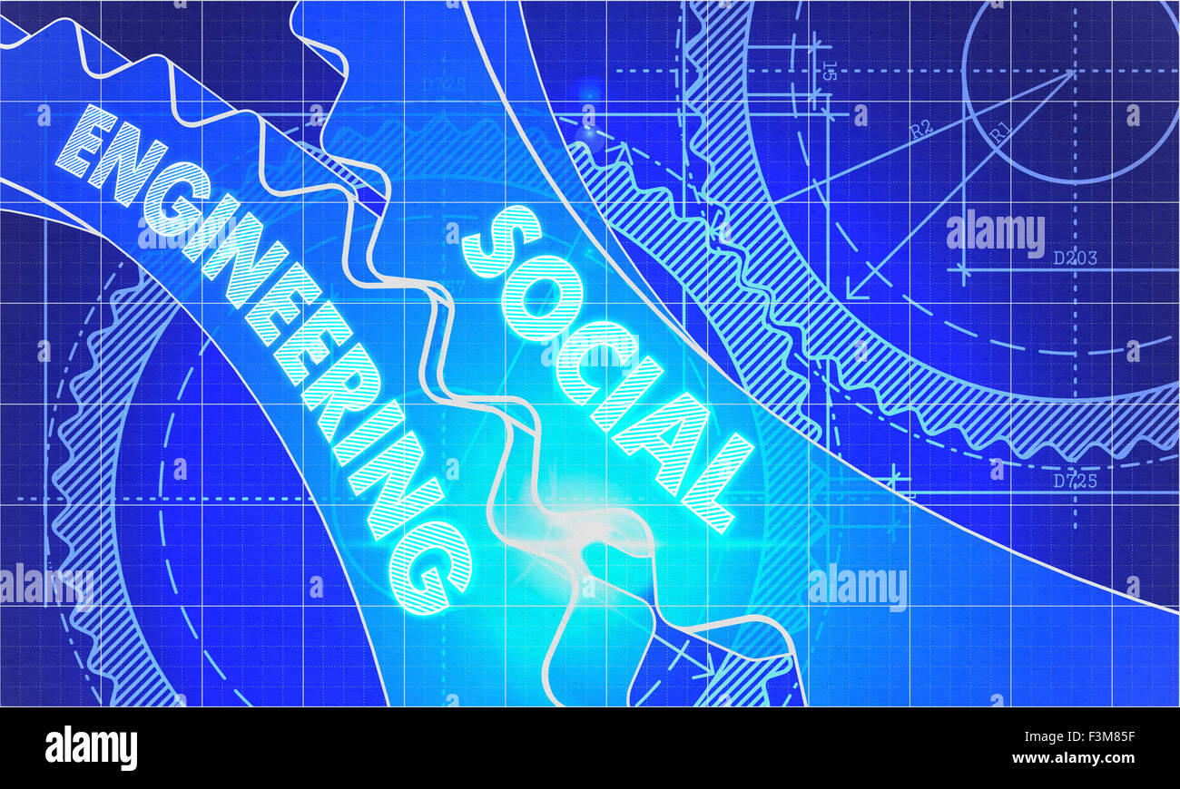 Social Engineering Concept. Blueprint of Gears Stock Photo - Alamy