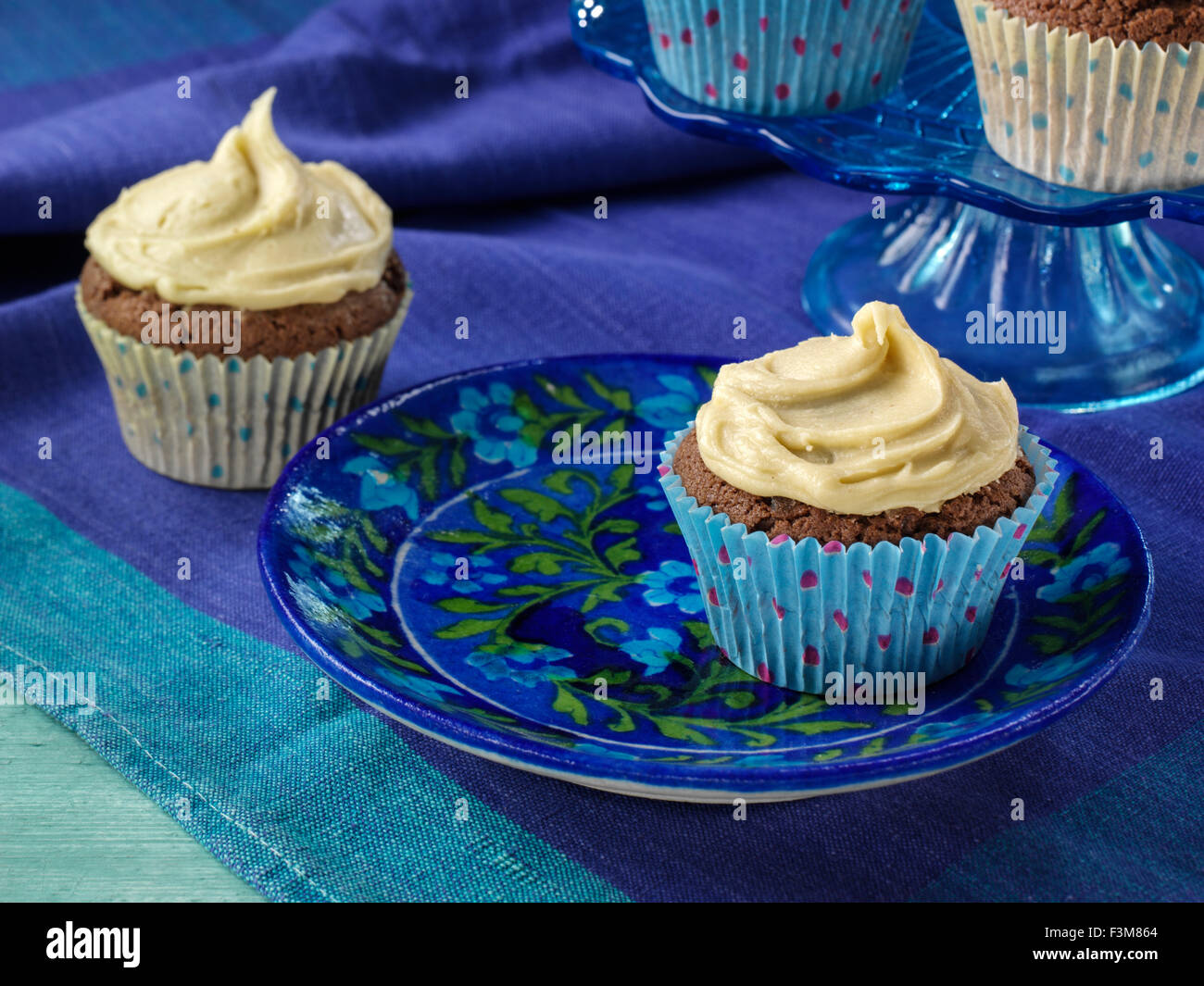 Brown butter cupcakes Stock Photo