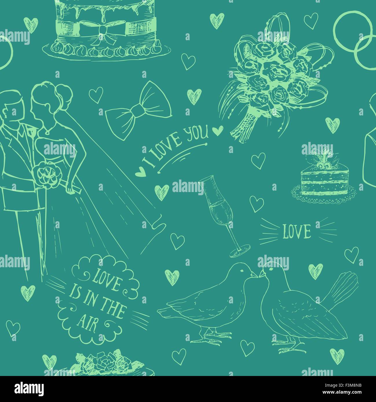 Hand drawn love symbols Stock Vector Image & Art Alamy