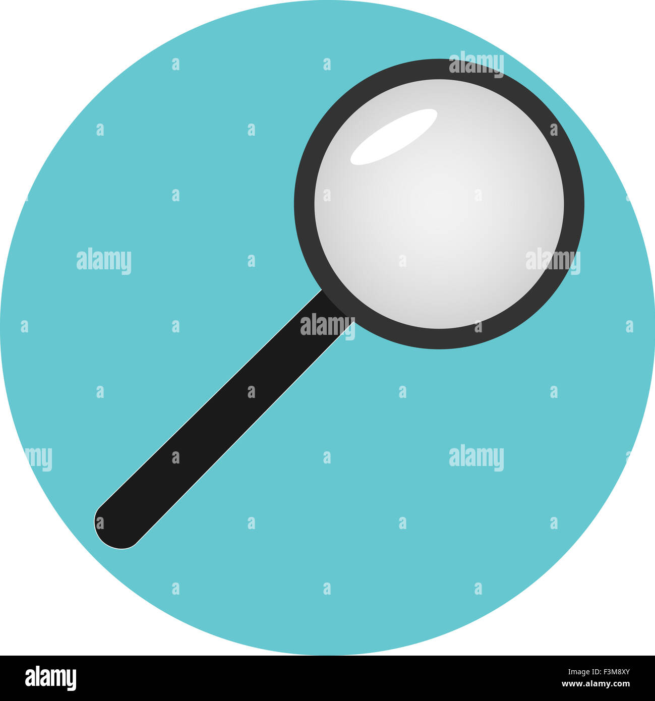 Icon analysis of search analytics. Optimization business, research analyze, magnifying glass, vector art design abstract unusual Stock Photo