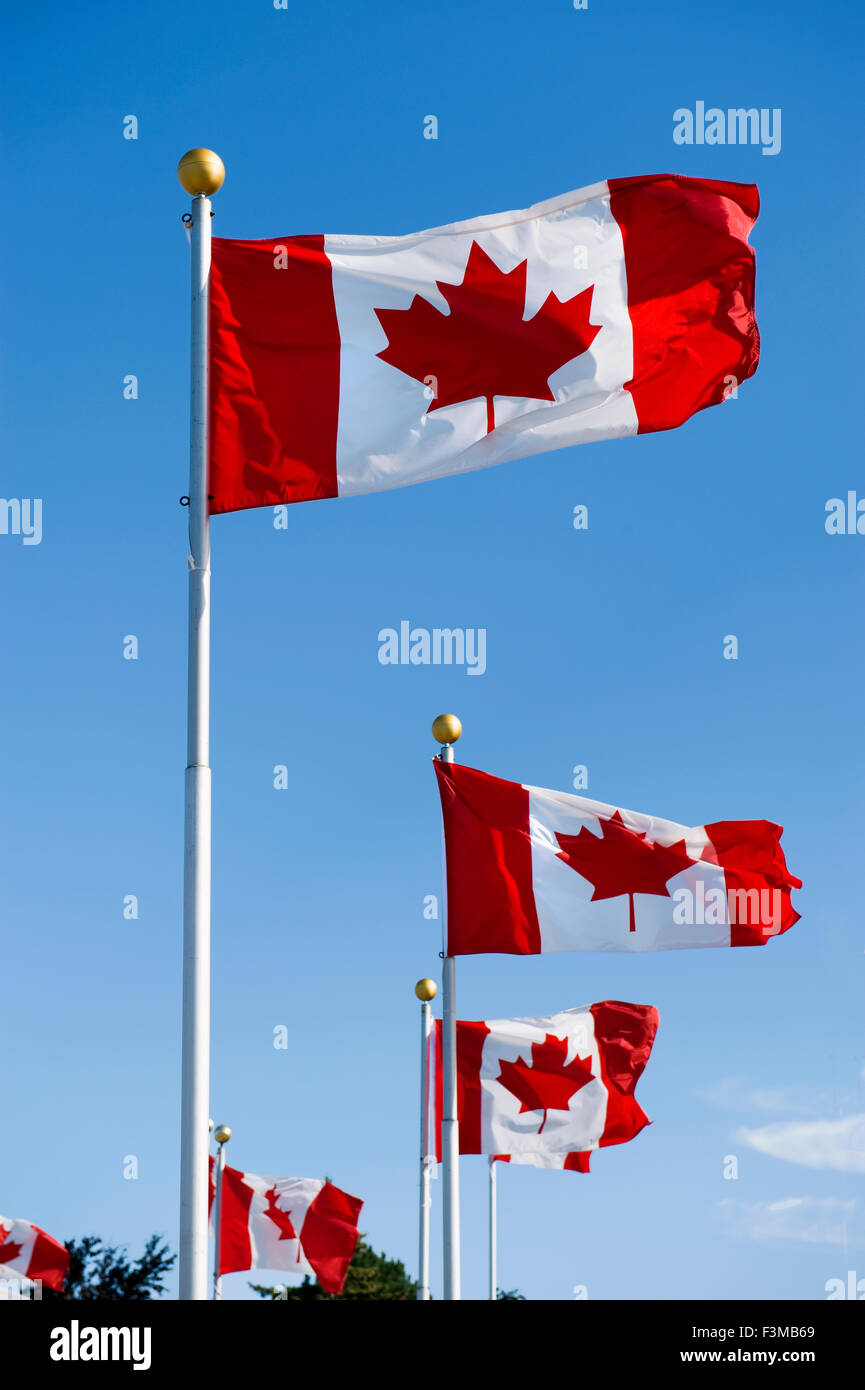 First,Light,Canadian,Canadian Flag Stock Photo