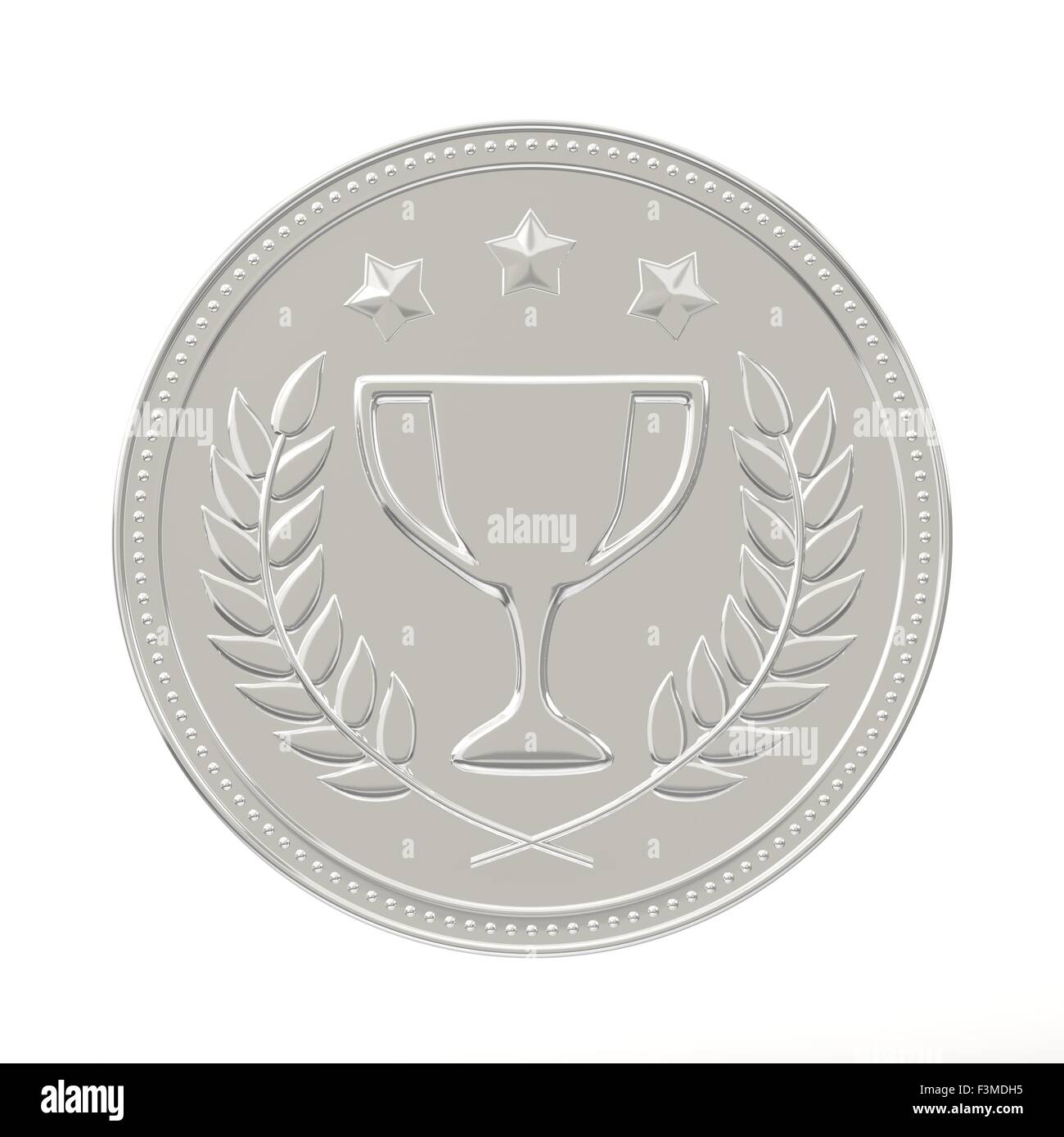 Silver Medal Stock Photo