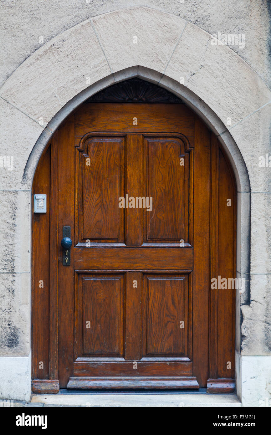 Door style on the streets of the old town district of Geneva Stock Photo