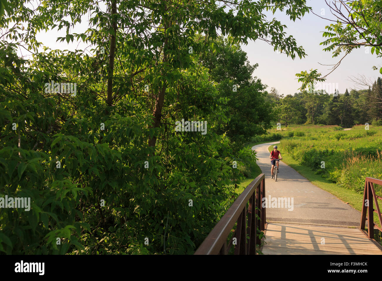 The Stowe Recreation Path, Stowe, New England, Vermont Stock Photo
