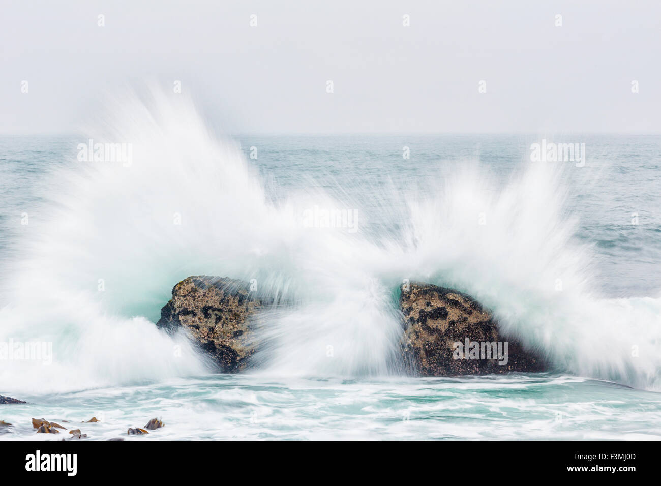 Waves,Seascape,Impact,South Africa Stock Photo